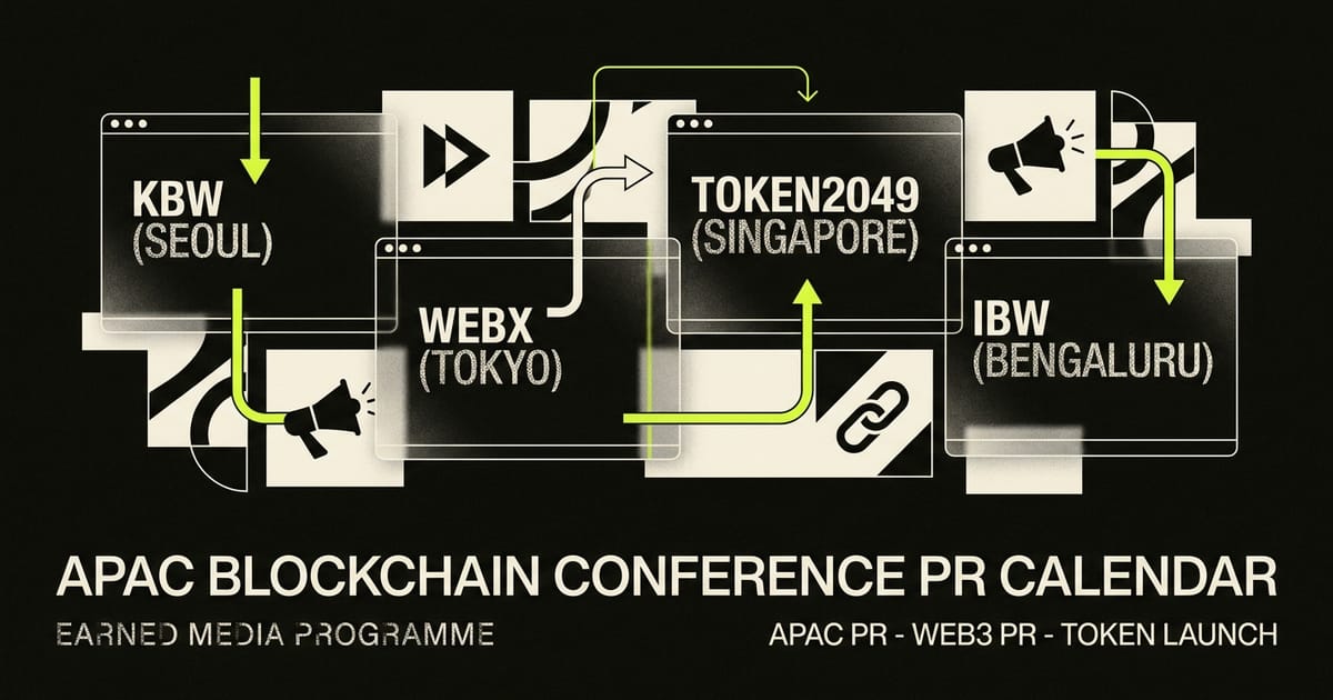APAC Blockchain Conference PR Calendar: KBW, WebX, Token2049, IBW