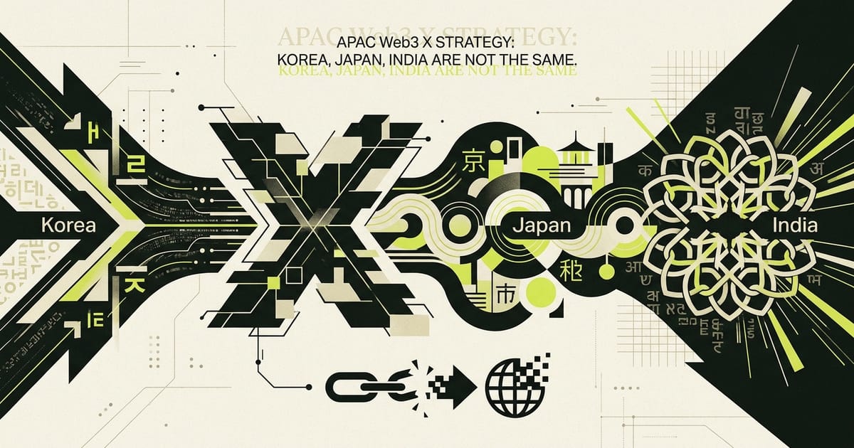 APAC Web3 X Strategy: Korea, Japan, India Are Not the Same