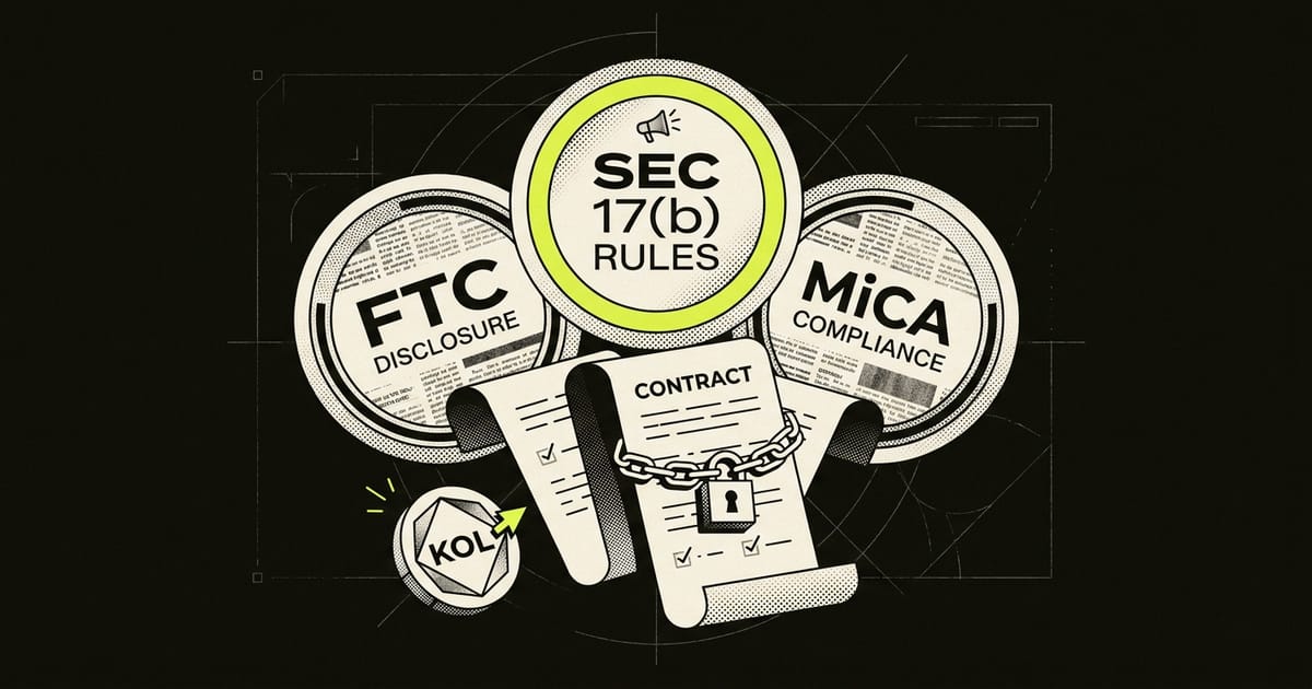 Crypto KOL Disclosure Rules: FTC, SEC, and MiCA in 2026