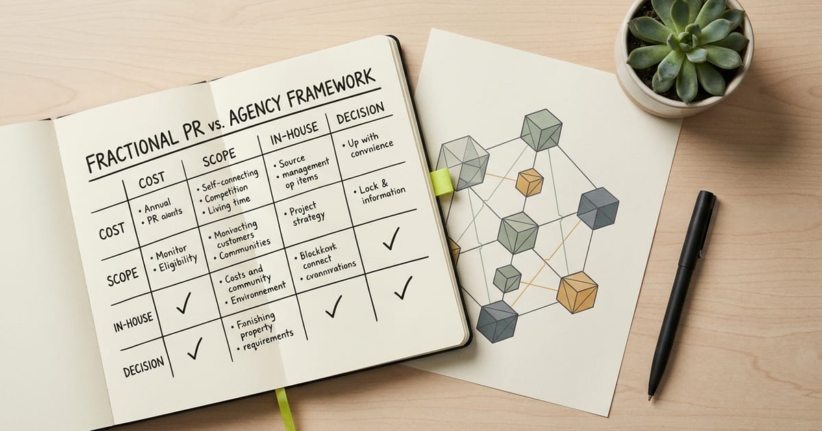Fractional PR for Web3 Startups: Cost, Scope, and When to Hire vs. Agency