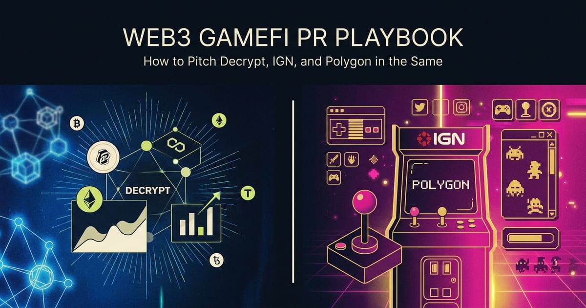 Web3 GameFi PR Playbook: How to Pitch Decrypt, IGN, and Polygon in the Same