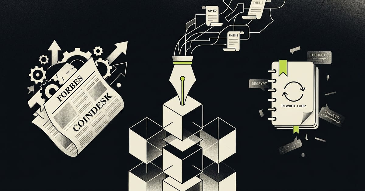 Op-Ed Ghostwriting for Web3 Founders: What Forbes and CoinDesk Run