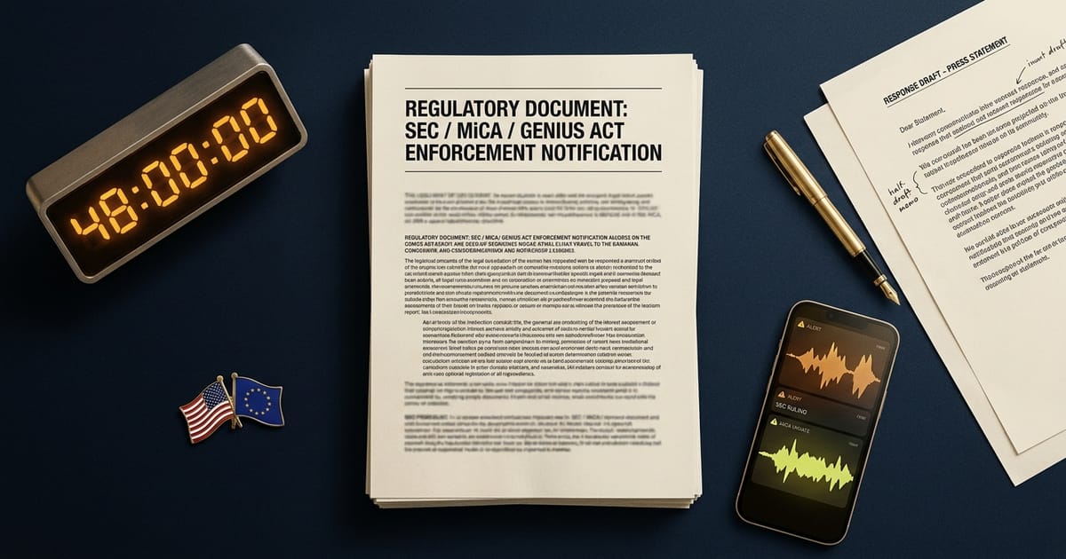 Regulatory Announcement PR: How Web3 and AI Founders Should Respond to SEC,