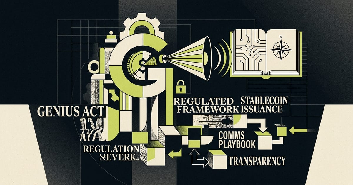 Stablecoin PR After the GENIUS Act: The Comms Playbook