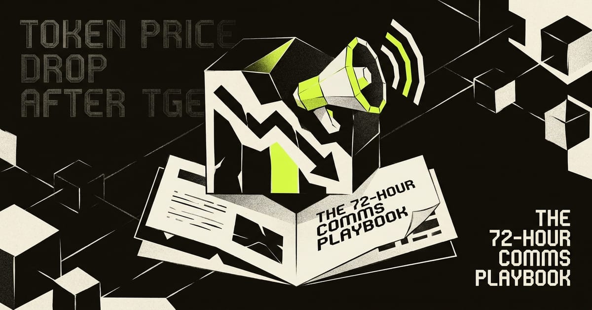 Token Price Drop After TGE: The 72-Hour Comms Playbook
