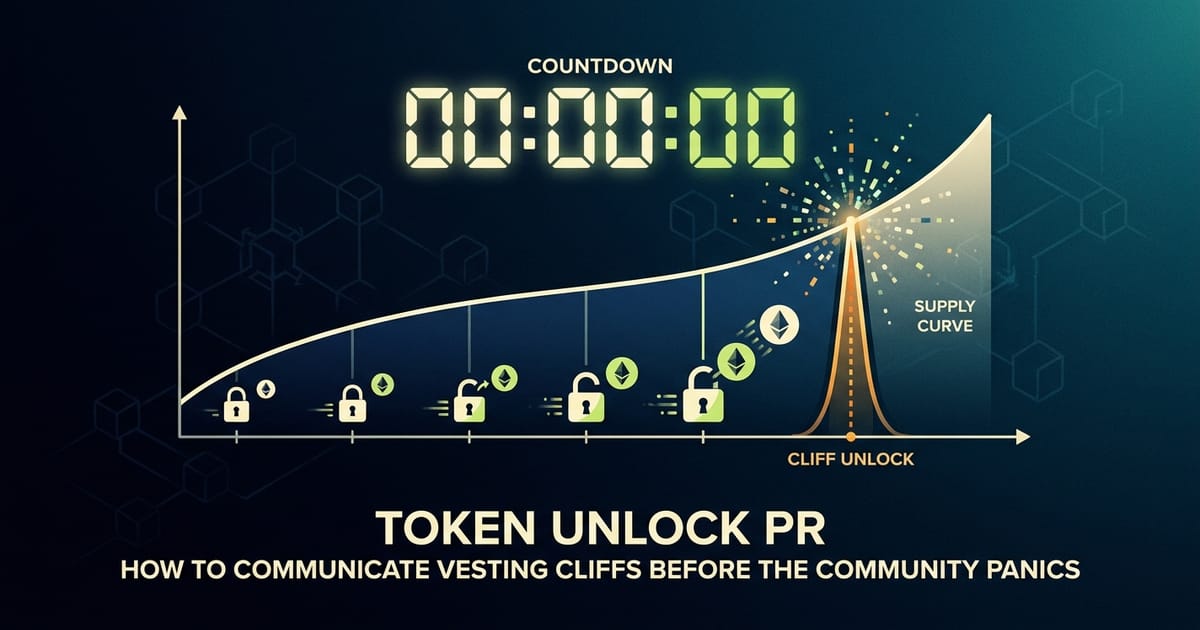 Token Unlock PR: How to Communicate Vesting Cliffs Before the Community Panics