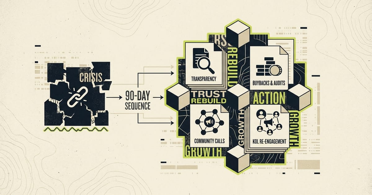 Community Trust After a Web3 Crisis: The 90-Day Sequence