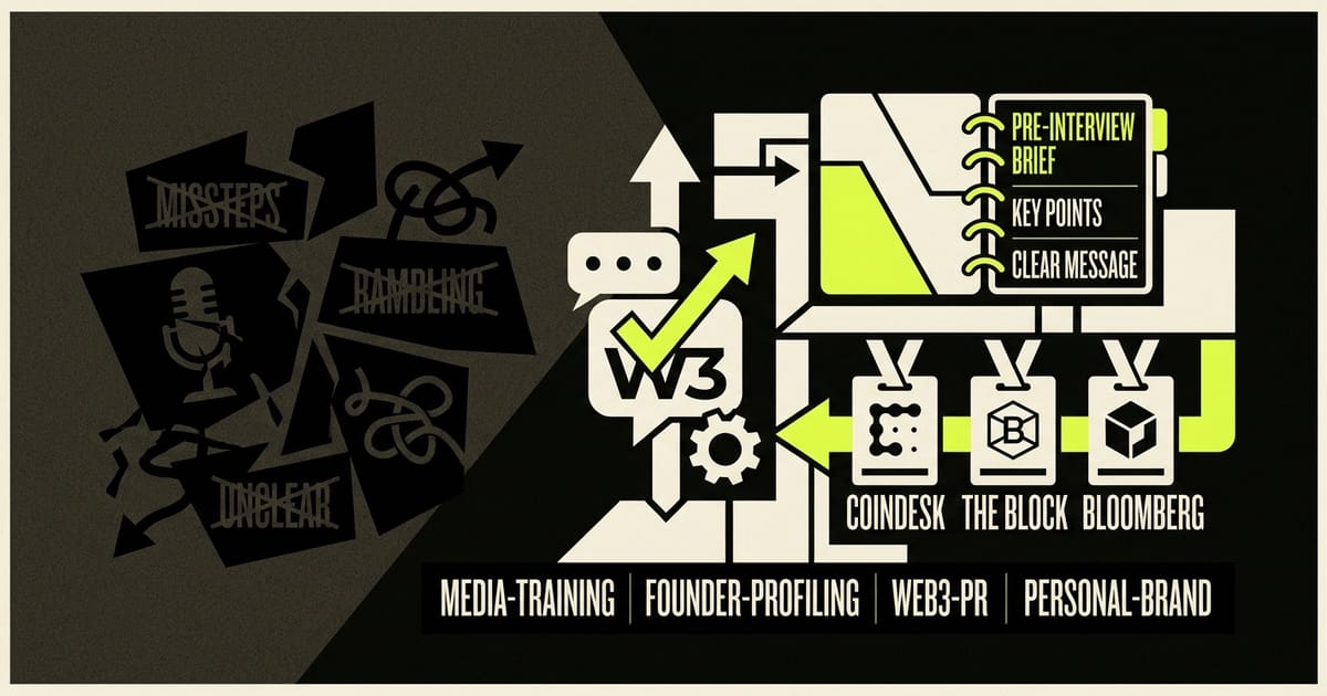 The Web3 Founder Pre-Interview Brief for Tier-1 Media