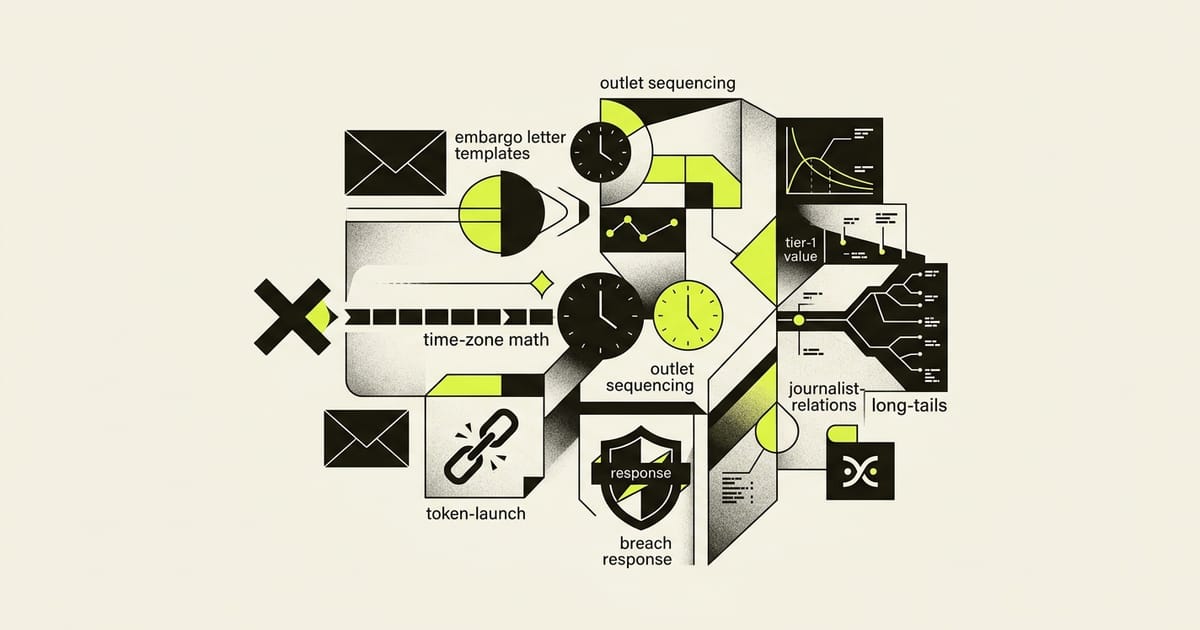 Web3 PR Embargo Operations: The Tactical Playbook (2026)
