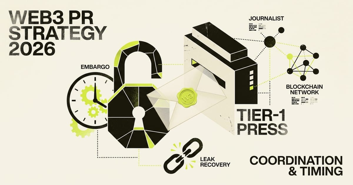 Web3 PR Embargo Strategy 2026: How to Coordinate Tier-1 Press Without Breaking the Story